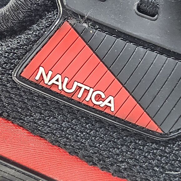Nautica Vintro Sneakers Size 11 – Red Black Mesh Athletic Shoes Comfort Sole - Picture 6 of 9